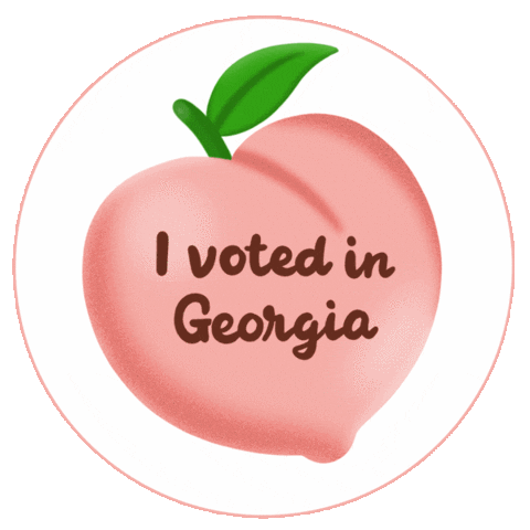 Georgia Peach Vote Sticker by Creative Courage
