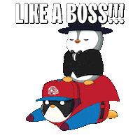 Like A Boss Success Sticker by Pudgy Penguins