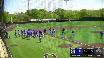 College Baseball Player Tackled by Pitcher