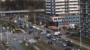 Dutch Emergency Services Respond to Scene of Tram Shooting in Utrecht