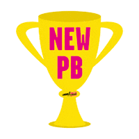 running trophy record pb personal best Sticker