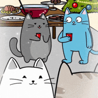 Gathering Merry Christmas GIF by MESA My Emotional Support Animal