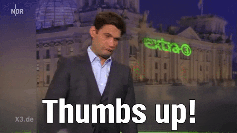 daumen hoch thumbs up GIF by extra3