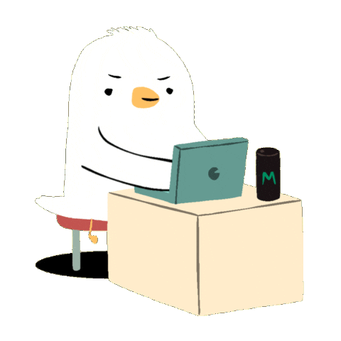 Gulltopia giphyupload office working laptop Sticker