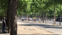 Huge Police Presence on Champs-Elysee in Paris Following Incident