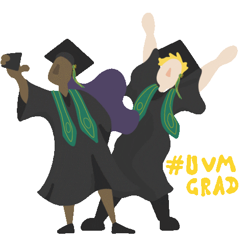 Graduation Graduate Sticker by University of Vermont