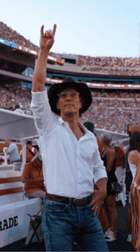 Matthew Mcconaughey Horns Up GIF by Texas Longhorns