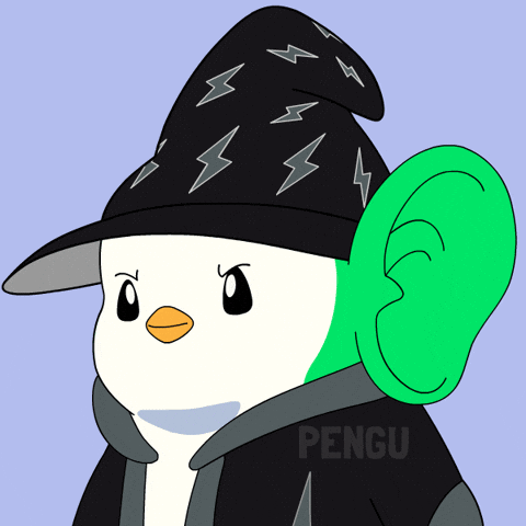 Penguin Listen GIF by Pudgy Penguins