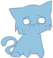 theradboi cat scared nervous scared cat Sticker