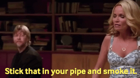 hiltondresden giphygifmaker glee kristin chenoweth stick that in your pipe and smoke it GIF