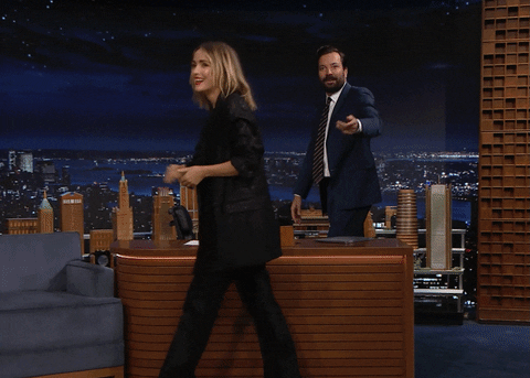 Rosebyrne Waving GIF by The Tonight Show Starring Jimmy Fallon