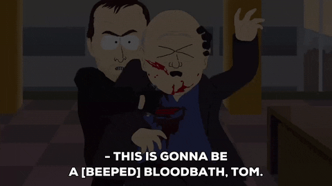black screen bloodbath GIF by South Park 