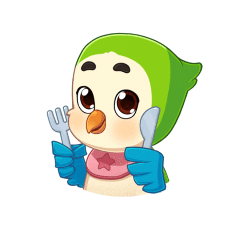 Parrot Eating Sticker by MYTONA