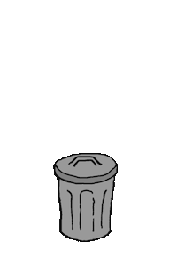 Angry Trash Can Sticker