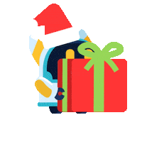 Christmas Robot Sticker by Valearnis
