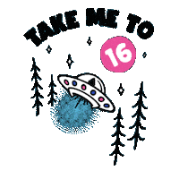 Take Me To Space Sticker by 16 Handles