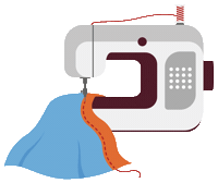 Sew Work In Progress Sticker by Pattydoo