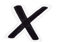 X Letters Sticker