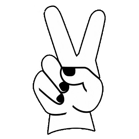Peace Hand Sticker by Nooch.Earth