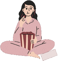 Cinema Popcorn Sticker by Mädels, die lesen.