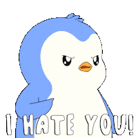 Angry I Hate You Sticker by Pudgy Penguins