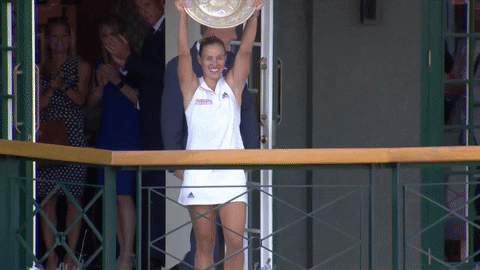angelique kerber smile GIF by Wimbledon
