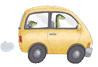 Driving On My Way Sticker