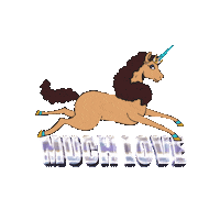 Much Love Sticker by Afro Unicorn