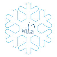 LakeMichigan_CU christmas holiday snow winter Sticker