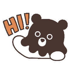 Lovetakokuma giphyupload hello hi 嗨 Sticker