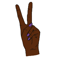 Peace V Sticker by Nails by Mets