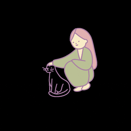 Happy Black Cat GIF