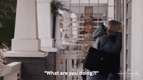 Spying What Are You Doing GIF by Hallmark Channel