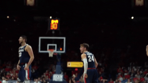 GonzagaBulldogs giphyupload celebration basketball high five GIF