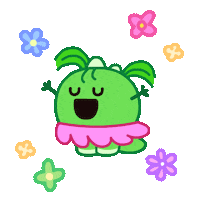 Happy Flower Sticker by DINOSALLY