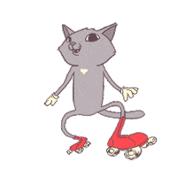 lets go cat Sticker by Eric Foster