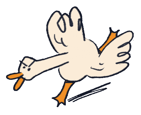 Jpaket giphyupload running duck attack Sticker