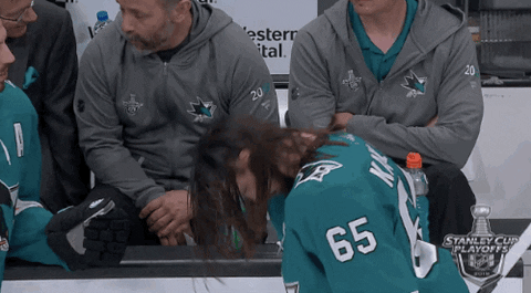 ice hockey hair flip GIF by NHL