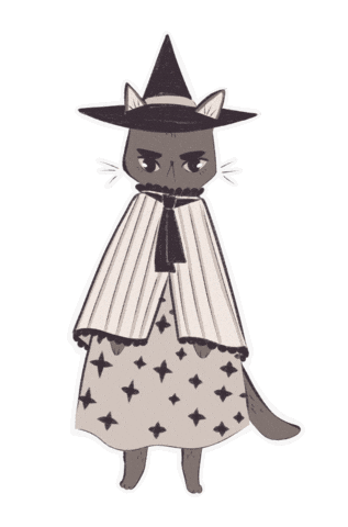 Cat Magic Sticker by Poupoutte