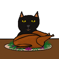 Eat Black Cat Sticker