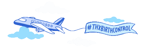 Flying Birth Control Sticker by Bedsider