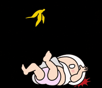 Banana Peel Oops GIF