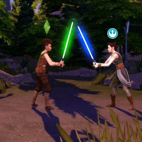 Star Wars Fight GIF by The Sims