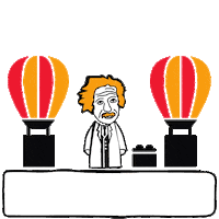 Albert Einstein Fly Sticker by VIDA! science centrum