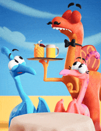 Happy Hour Love GIF by Claynosaurz