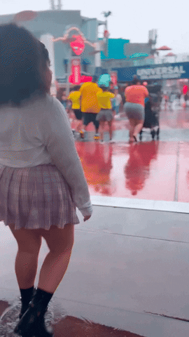 Raining Universal Studios GIF