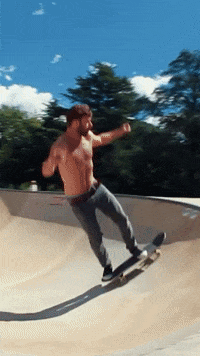 Skate Flying GIF by Concrete Surfers Motorcycle Dudes - CSMD