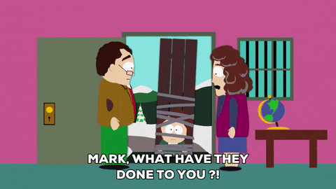 bullies kid duct taped to bench GIF by South Park 
