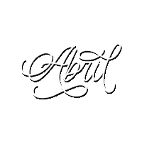 Lettering Abril Sticker