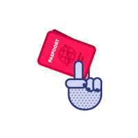 cyclemedia hand passport stad gebaar Sticker